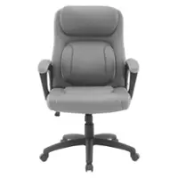 OSP Home Furnishings - Faux Leather Manager's Chair - Taupe/ Grey - Front_Zoom