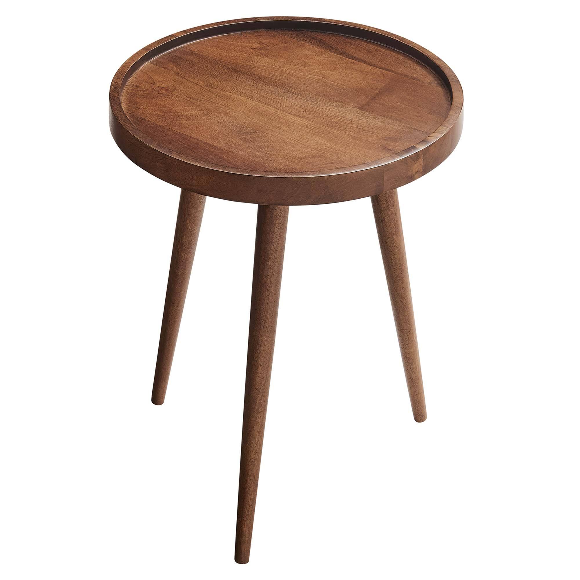 Alt View 2. Modway - Chiro Round Wood Side Table by Modway - Walnut.