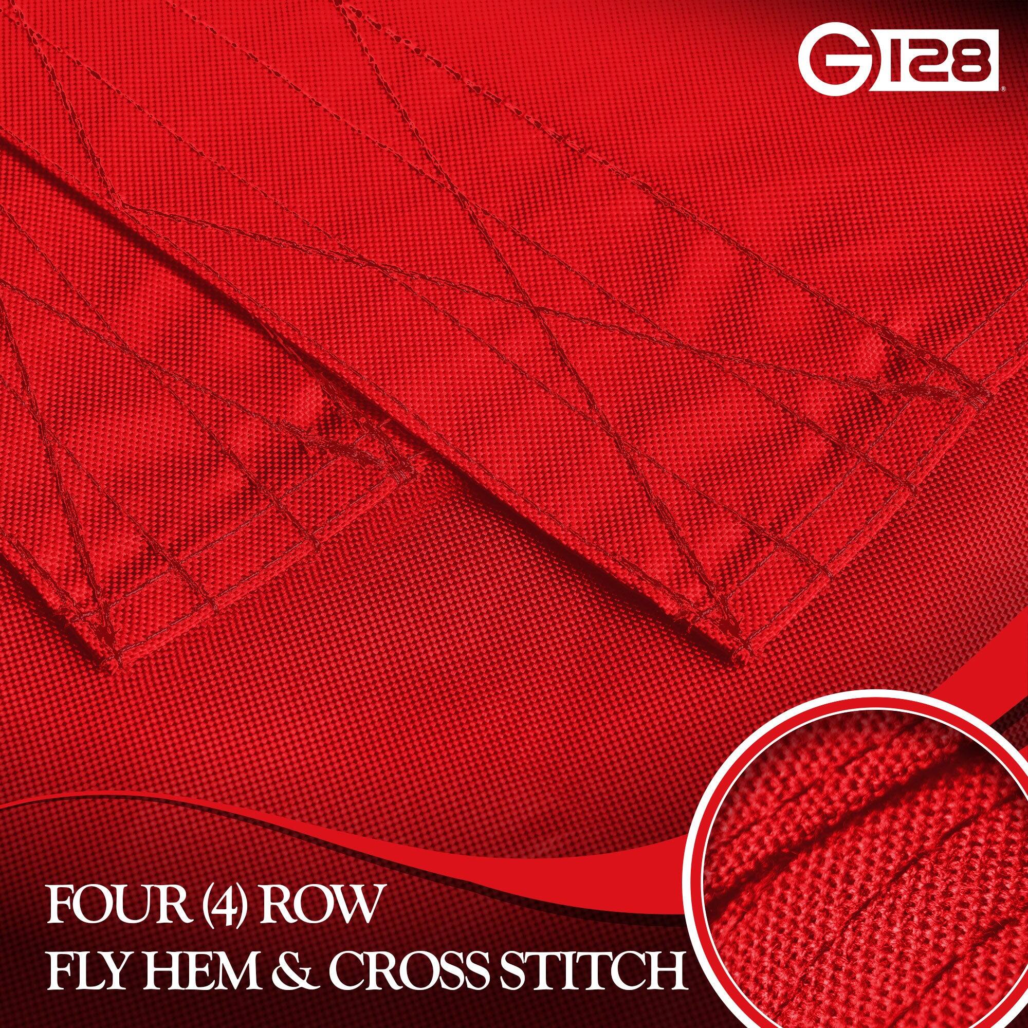 G 128 FOUR (4) ROW FLY HEM & CROSS STITCH