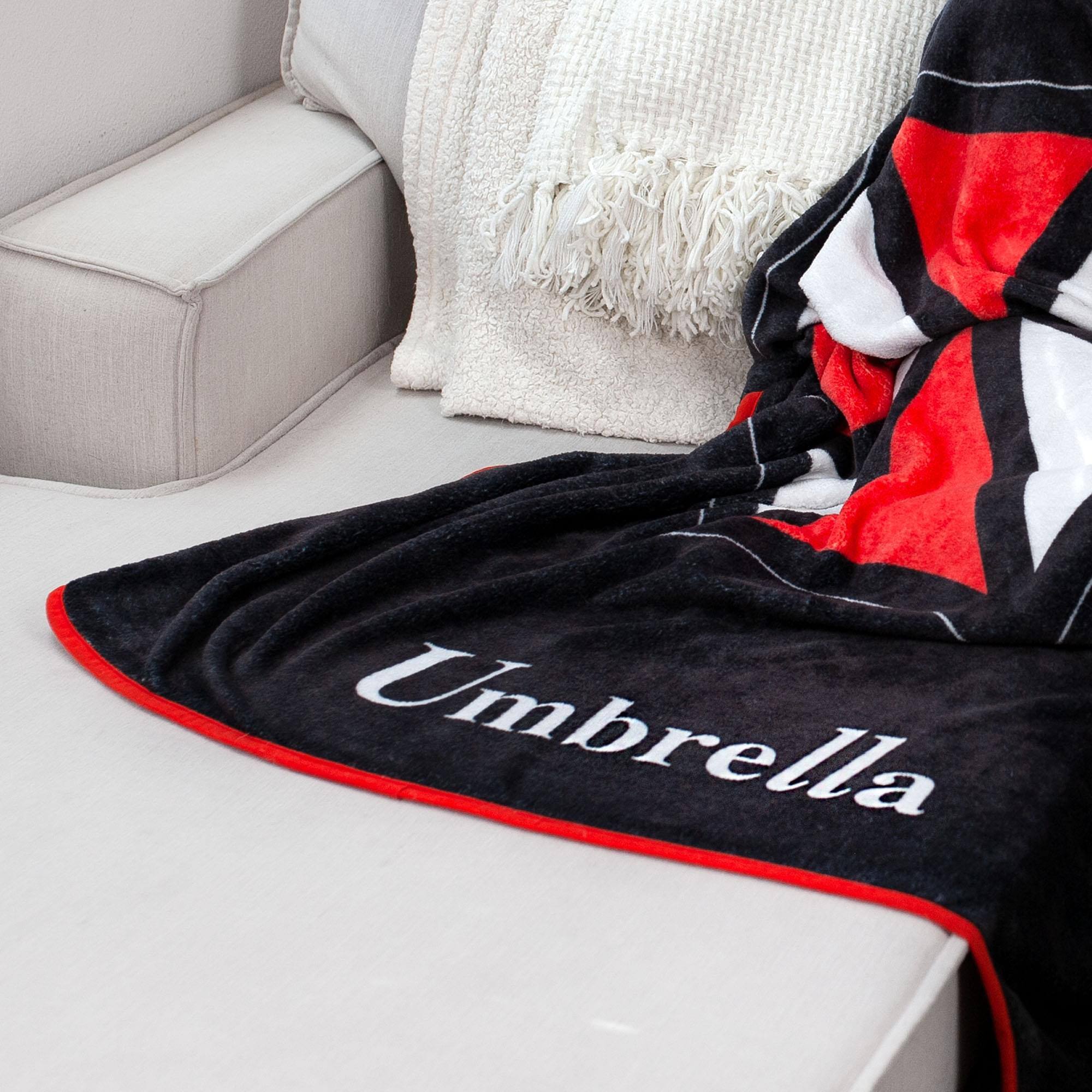 Alt View 2. Just Funky - Resident Evil Umbrella Fleece Throw Blanket | 45 x 60 Inches - Red.