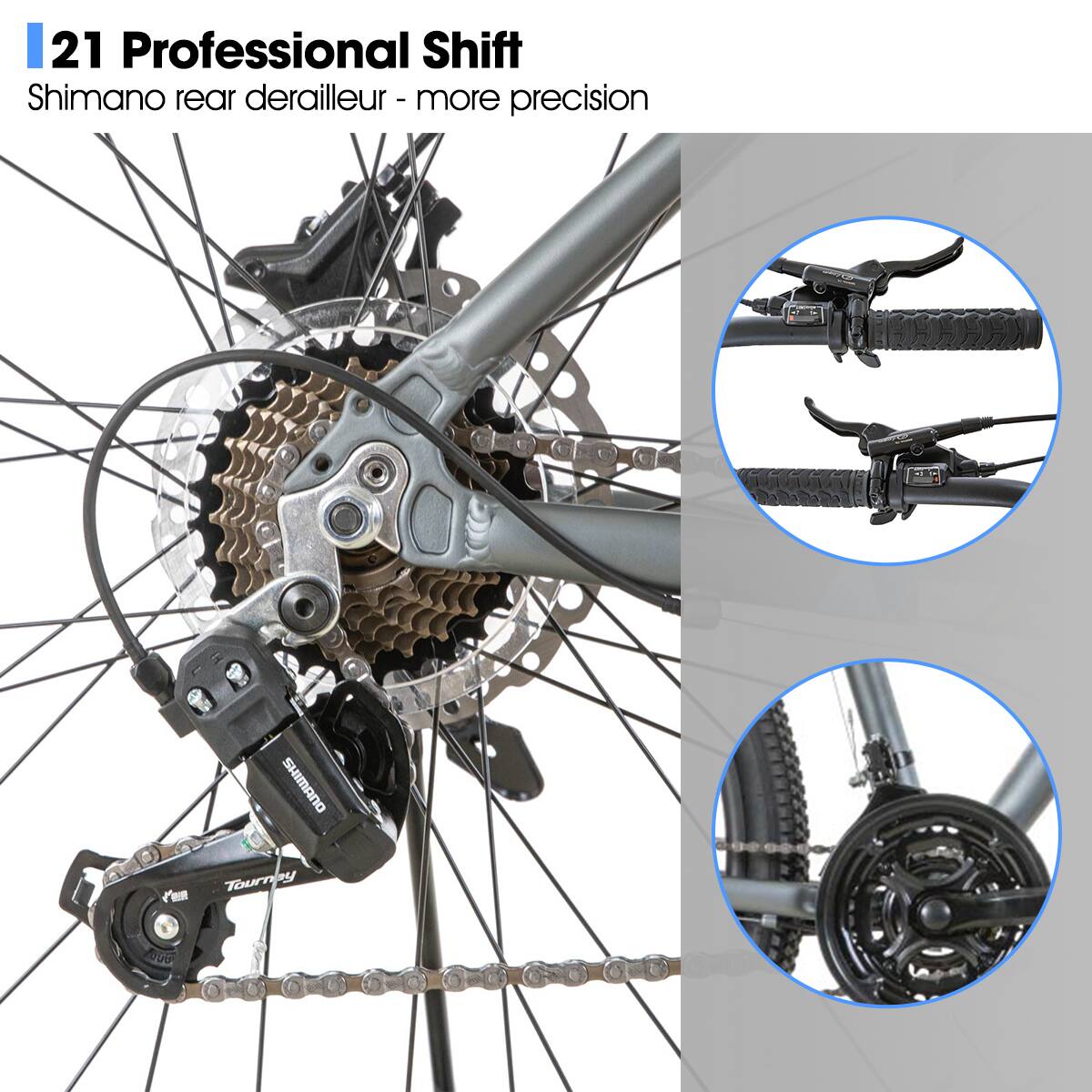 21 Professional Shift Shimano rear derailleur - more precision