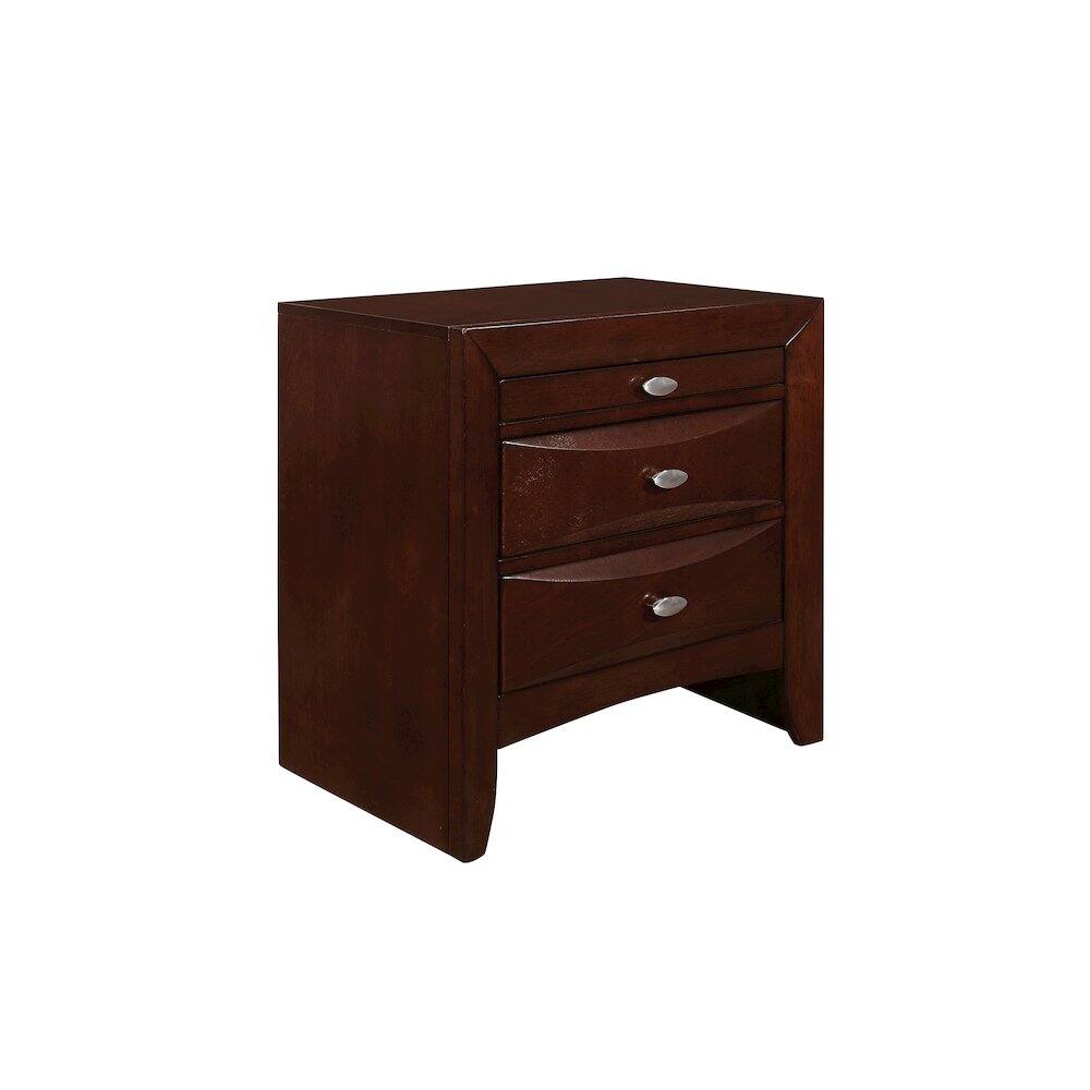 Alt View 1. Global Furniture USA - Transitional Linda New Merlot Nightstand, Merlot - Brown.