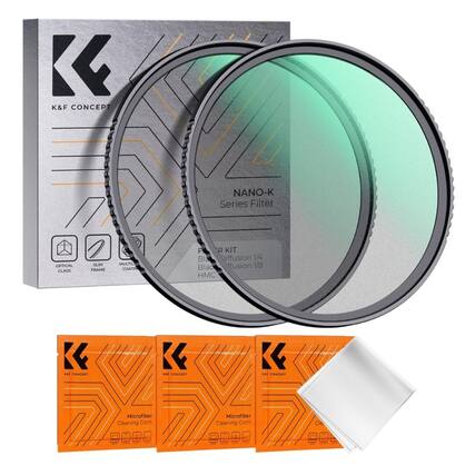 K&F CONCEPT NANO-K Series Filter
OPTICAL GLASS SLIM FRAME MULTICOATING
PR KIT
Bl ffusion 1/4 Blac ffusion 1/8 HMC
Microfiber Cleaning Cloth
Microfiber Cleaning Cloth