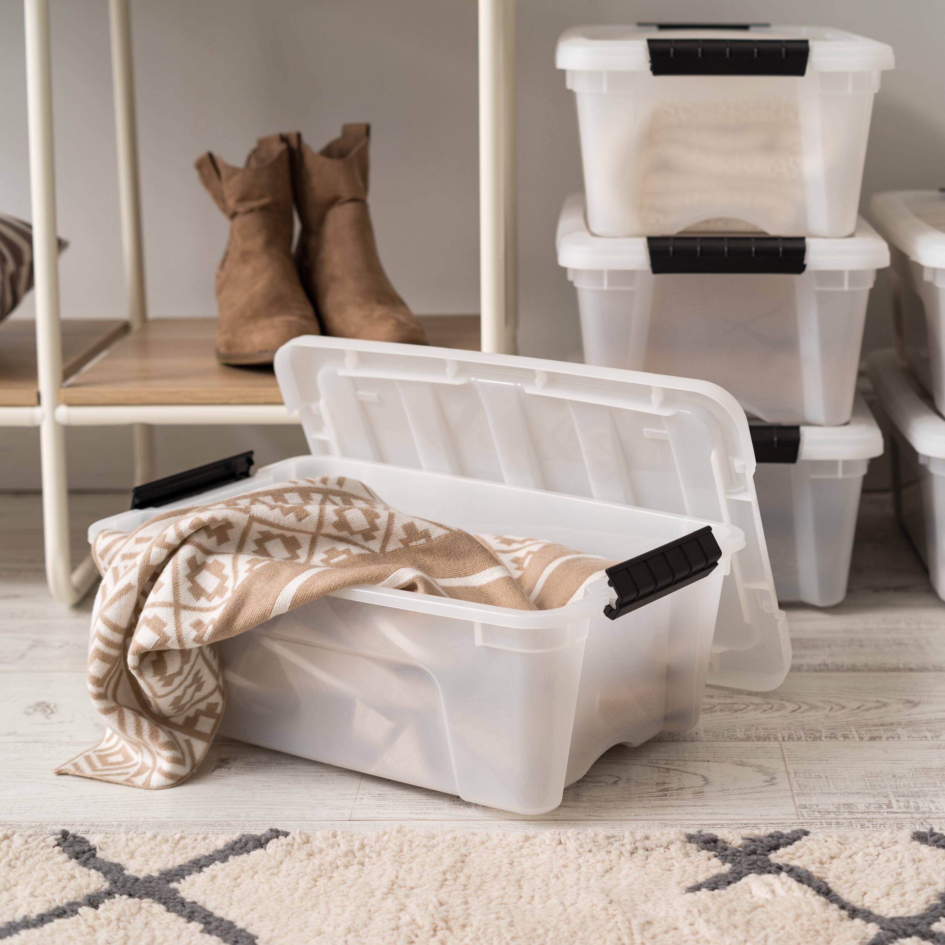 Alt View 7. IRIS USA - IRIS Plastic Storage Bins with Lids and Secure Latching Buckles - 6 Pack.