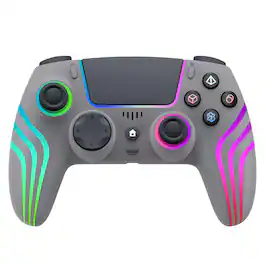 Dazzling Pops - controller for ps5 with rgb lighting controller windows pc android ios - Gray