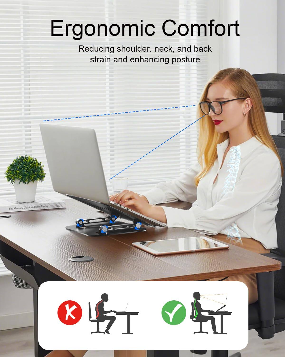 Ergonomic Comfort  
Reducing shoulder, neck, and back strain and enhancing posture.  

The Monocle X  
Better Home