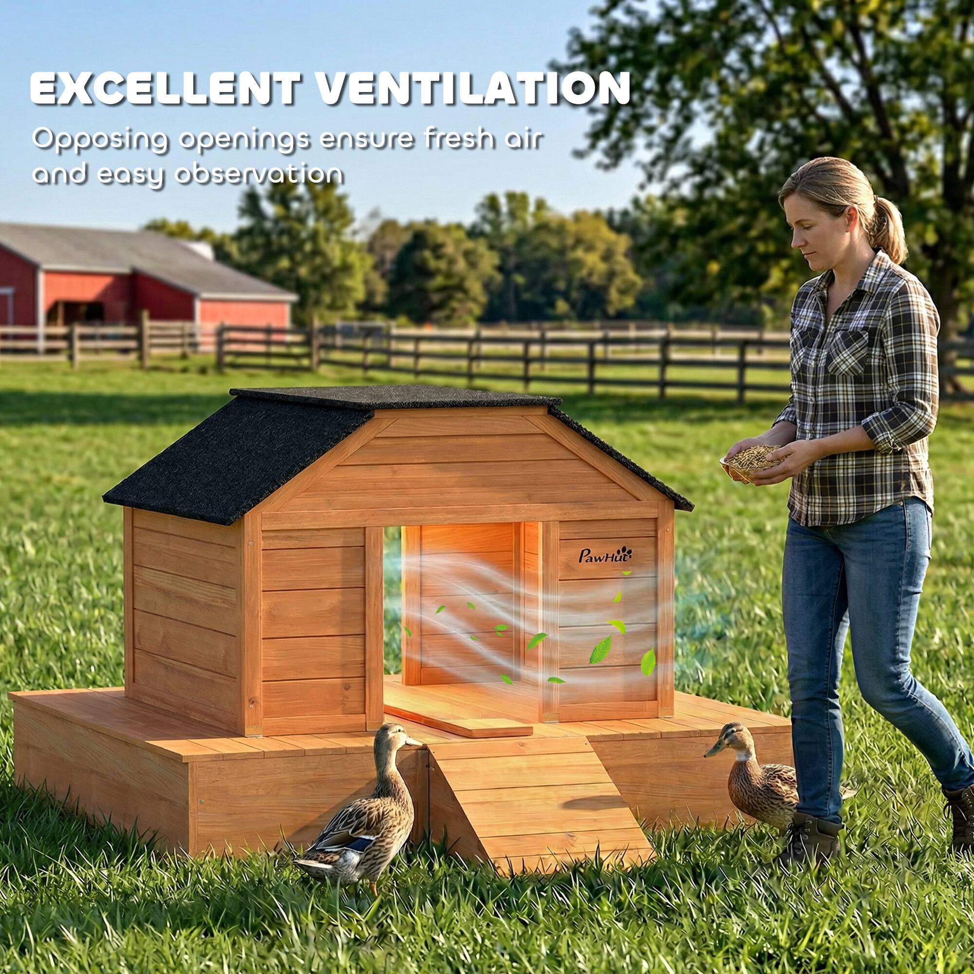 EXCELLENT VENTILATION  
Opposing openings ensure fresh air and easy observation