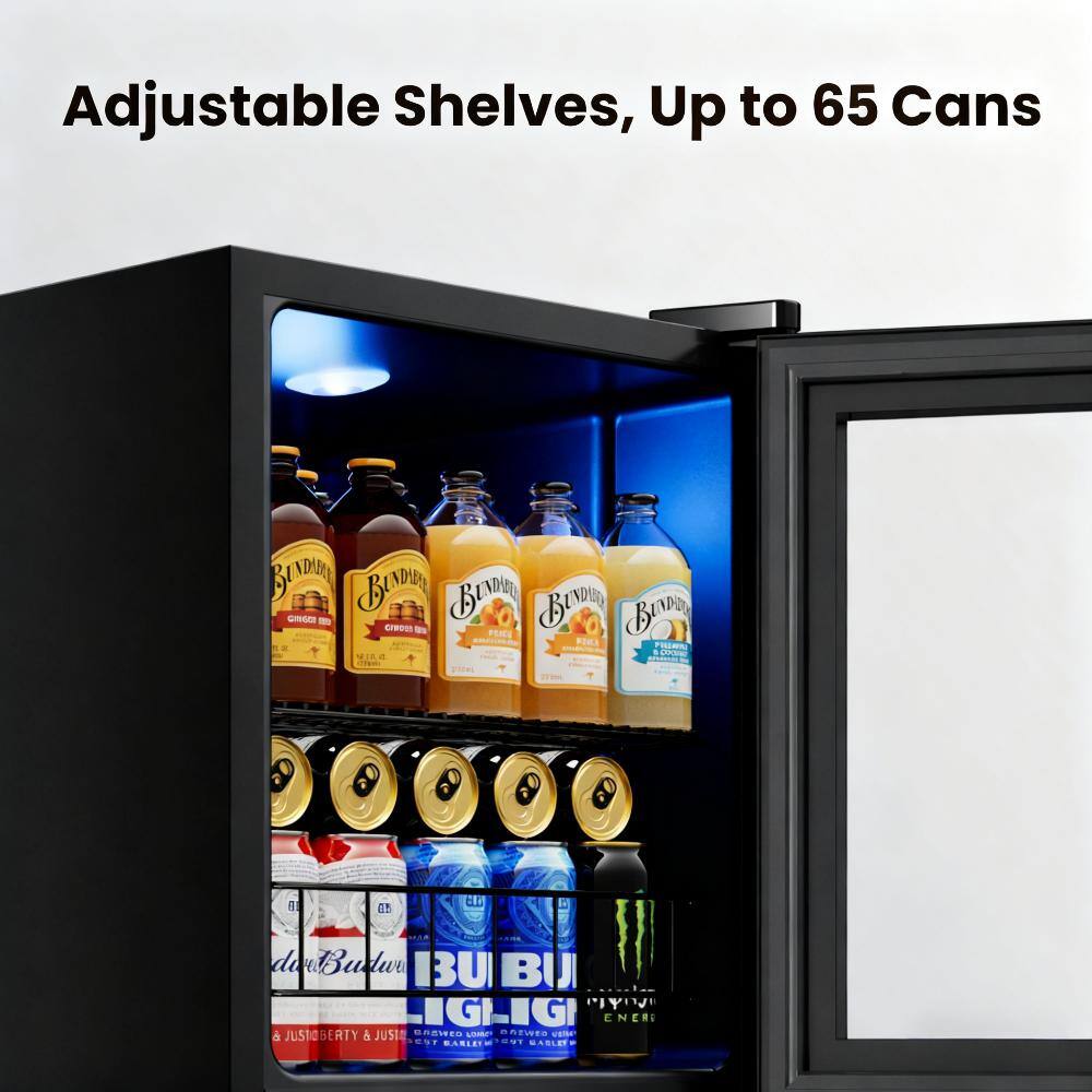Adjustable Shelves, Up to 65 Cans