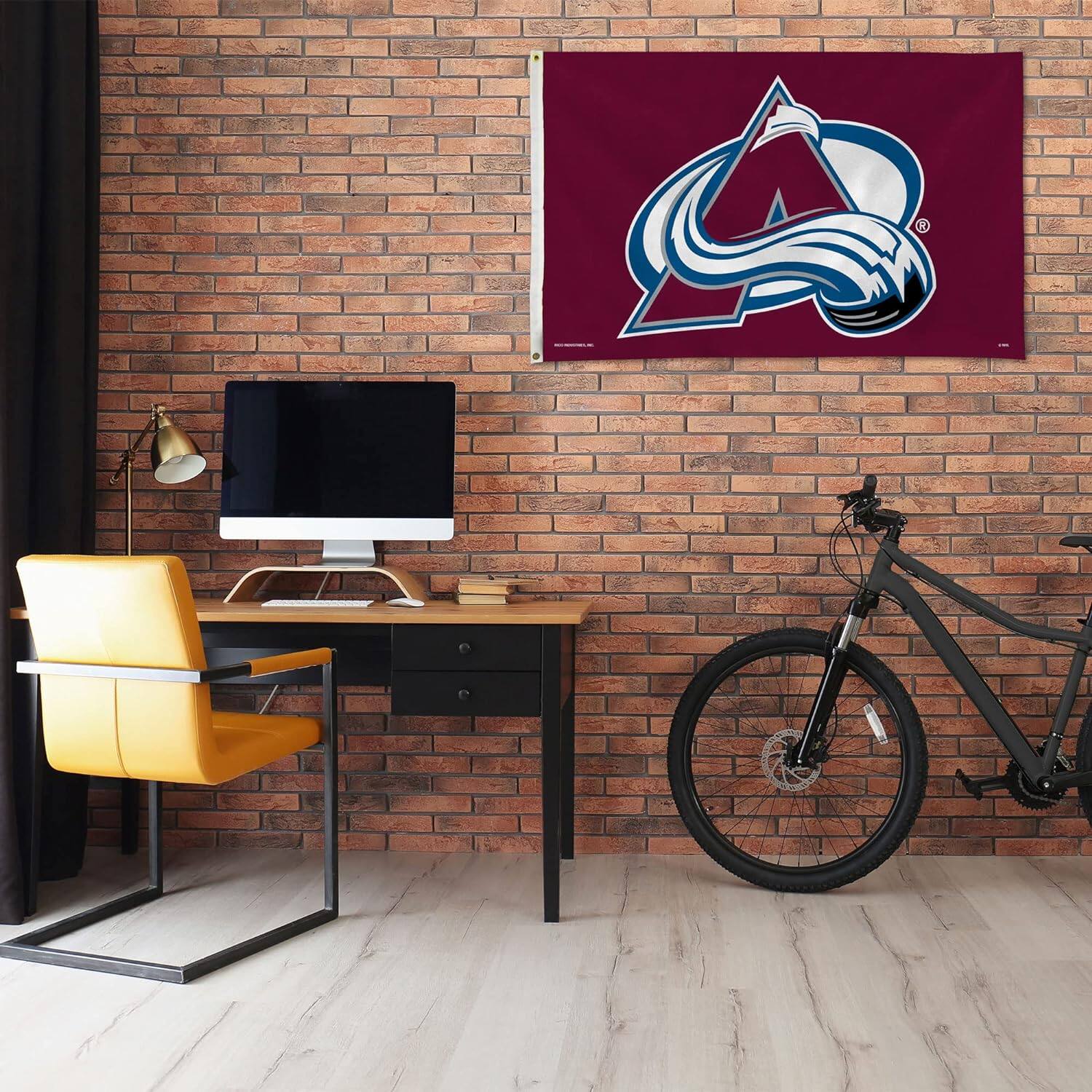 Alt View 1. Rico Industries - Colorado Hockey Avalanche NHL 3X5 Indoor Outdoor Banner Flag with grommets for hanging - Multi.
