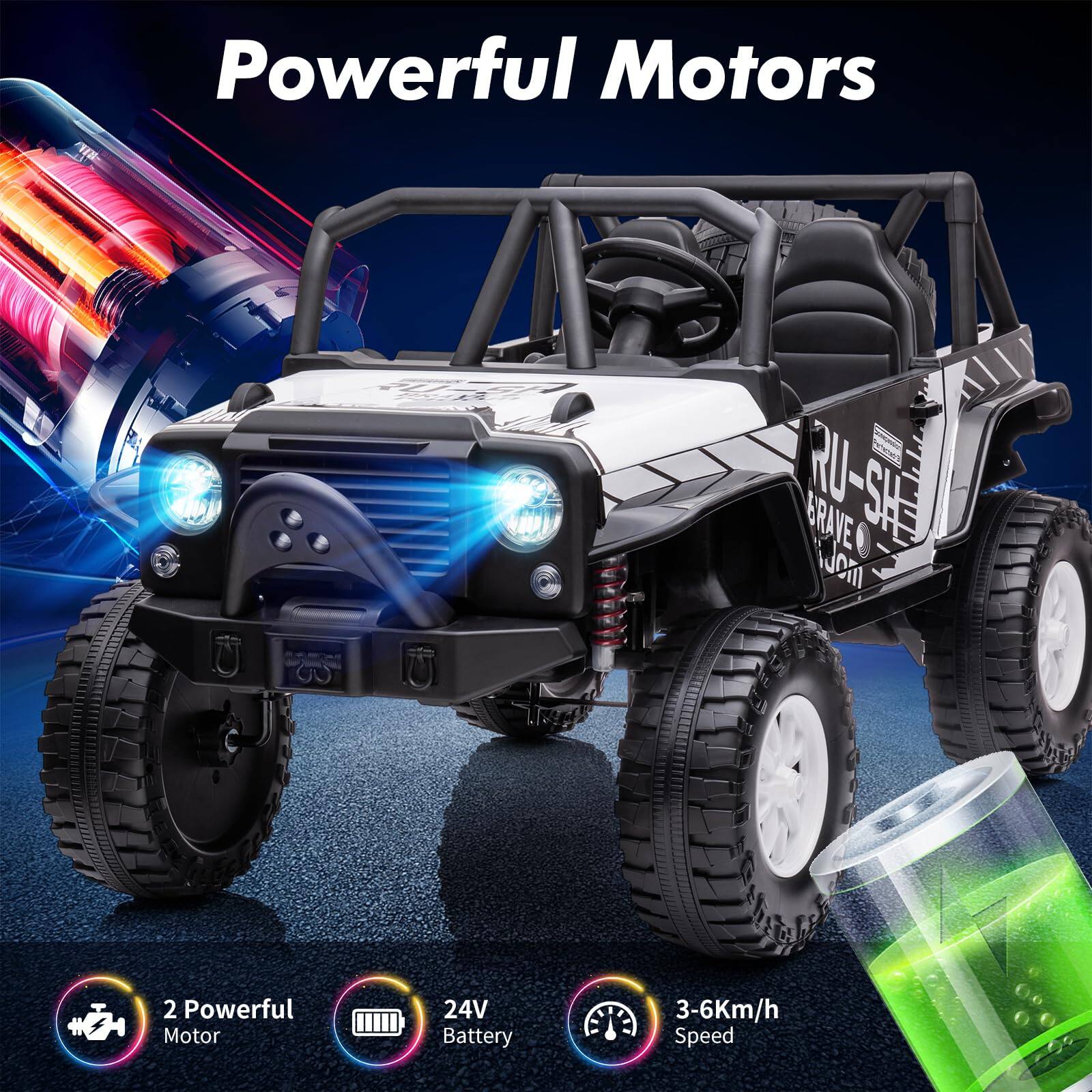 Powerful Motors

2 Powerful Motor  
24V Battery  
3-6Km/h Speed