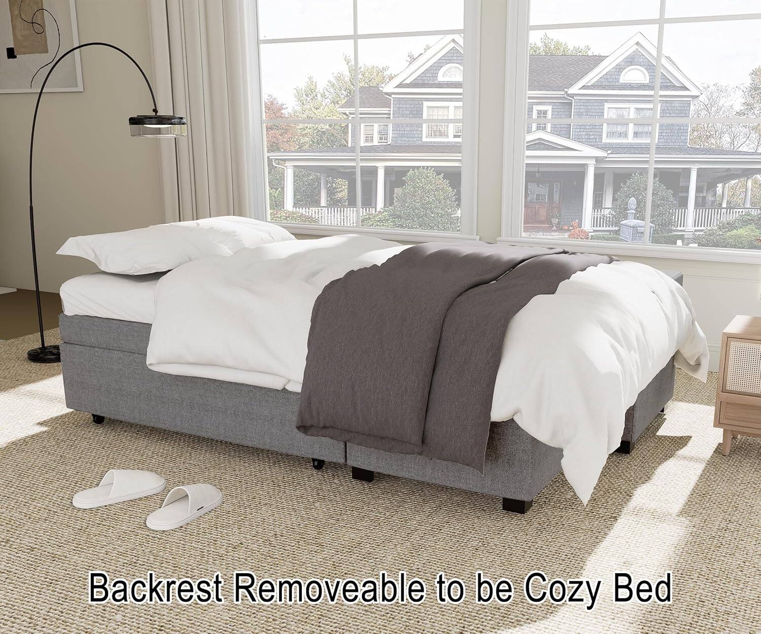 Backrest Removable to be Cozy Bed