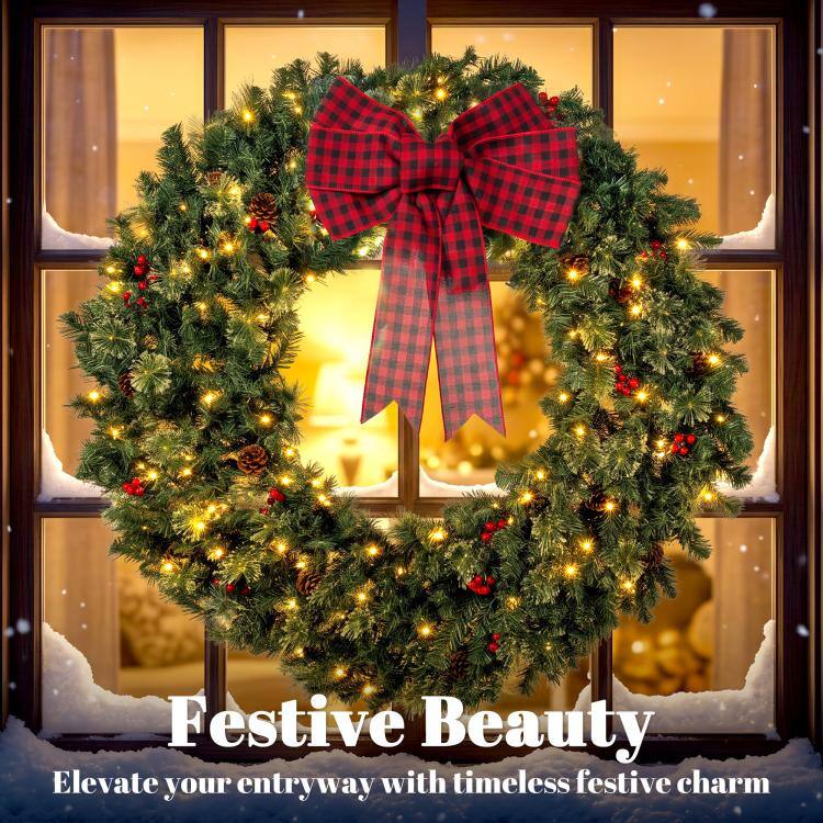Festive Beauty  
Elevate your entryway with timeless festive charm