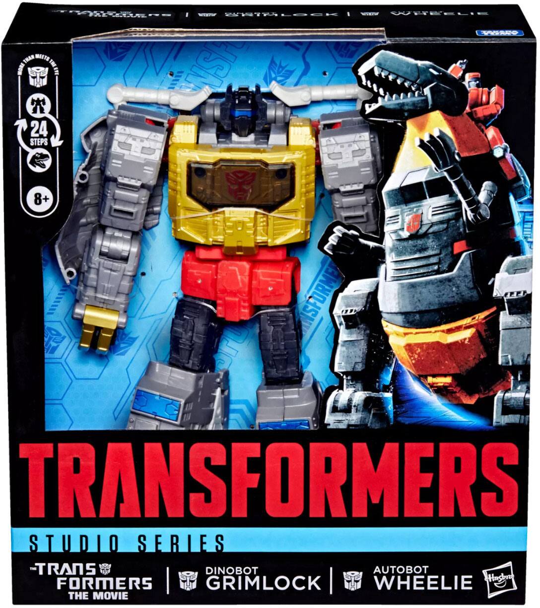 TRANSFORMERS  
STUDIO SERIES  
TRANSFORMERS THE MOVIE  
DINOBOT GRIMLOCK | AUTOBOT WHEELIE  
24 STEPS  
8+