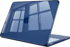 Front. Fintie - Case for MacBook Neo 13 Inch (Model A3404, 2026 Release) Snap-On Hard Shell Cover, Ultra-Thin, Slim Fit, Lightweight - Crystal Indigo.