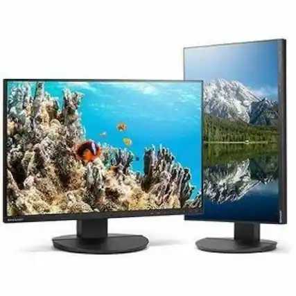 Front. Sharp - Sharp MultiSync DD-EA242W 24" Class WUXGA LED Monitor - 16:10 - Black - 24" Viewable - In-plane Switching (IPS) - Black.
