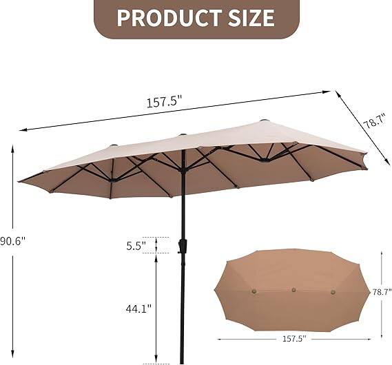 PRODUCT SIZE: 157.5", 78.7", 90.6", 5.5", 44.1"