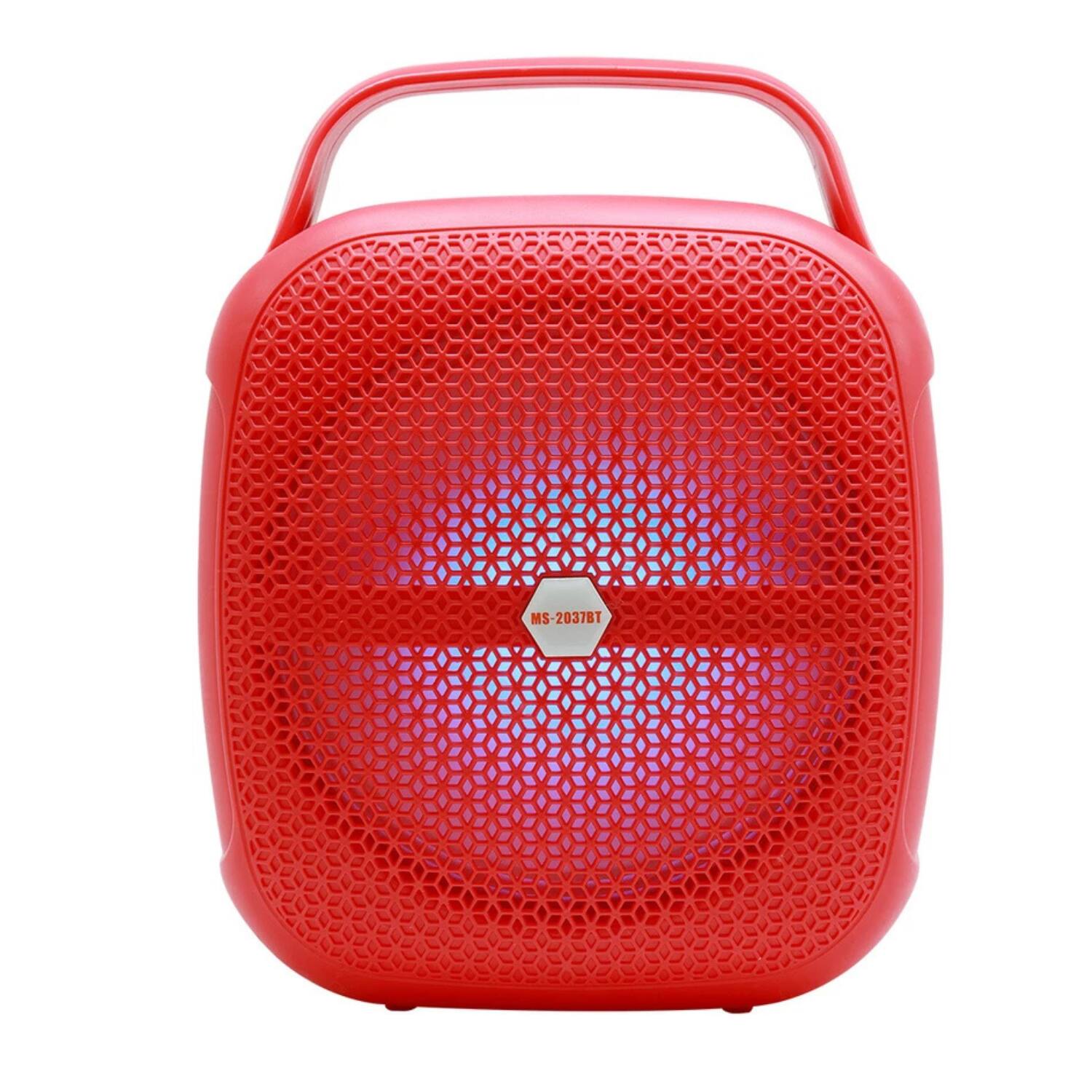 Front. Stock Preferred - 8-Inch Portable Bluetooth Speaker Red.