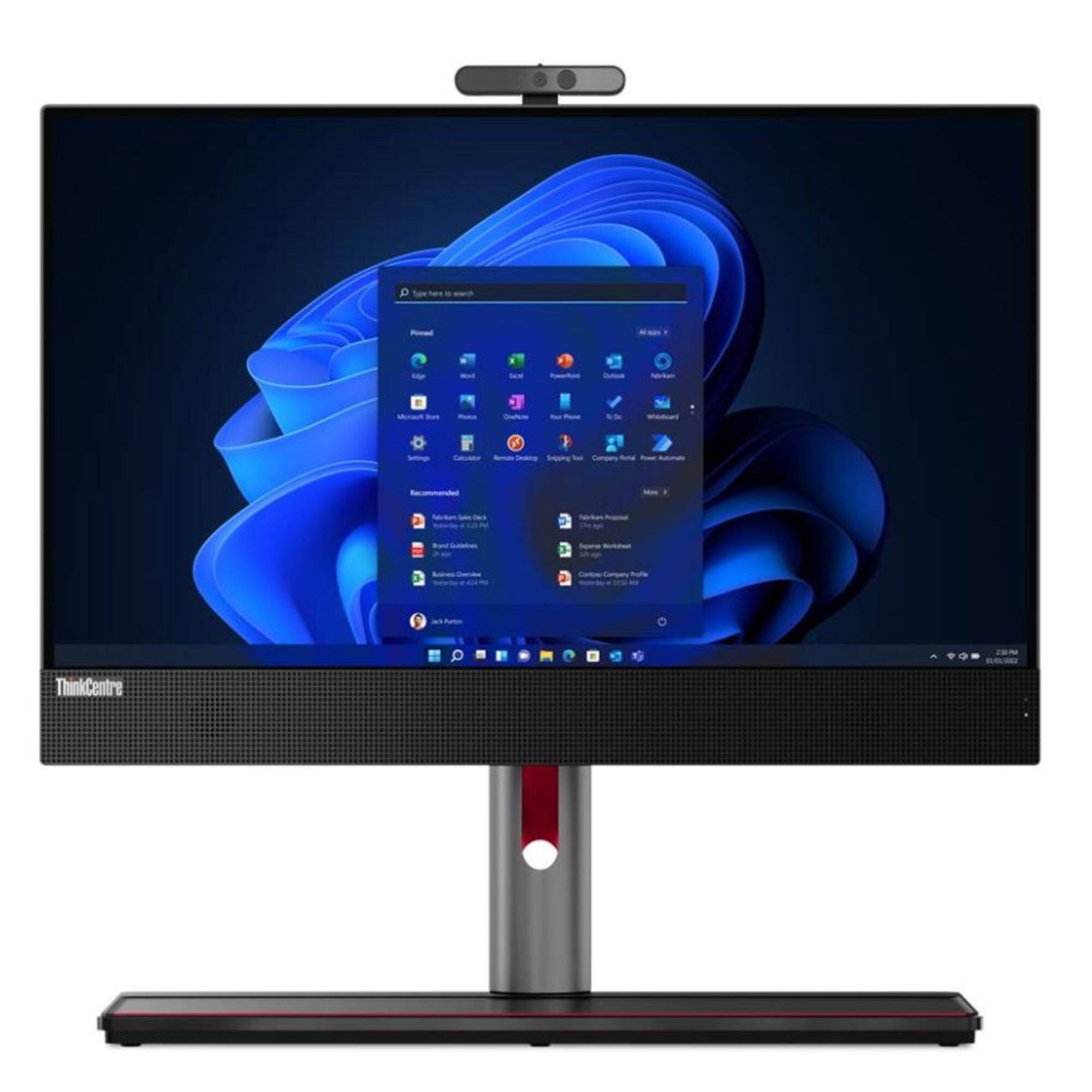 Front. Lenovo - 21.5" ThinkCentre M70a Gen 3 Desktop Touch-Screen All-In-One Intel Core i5 8GB Memory 256GB SSD.