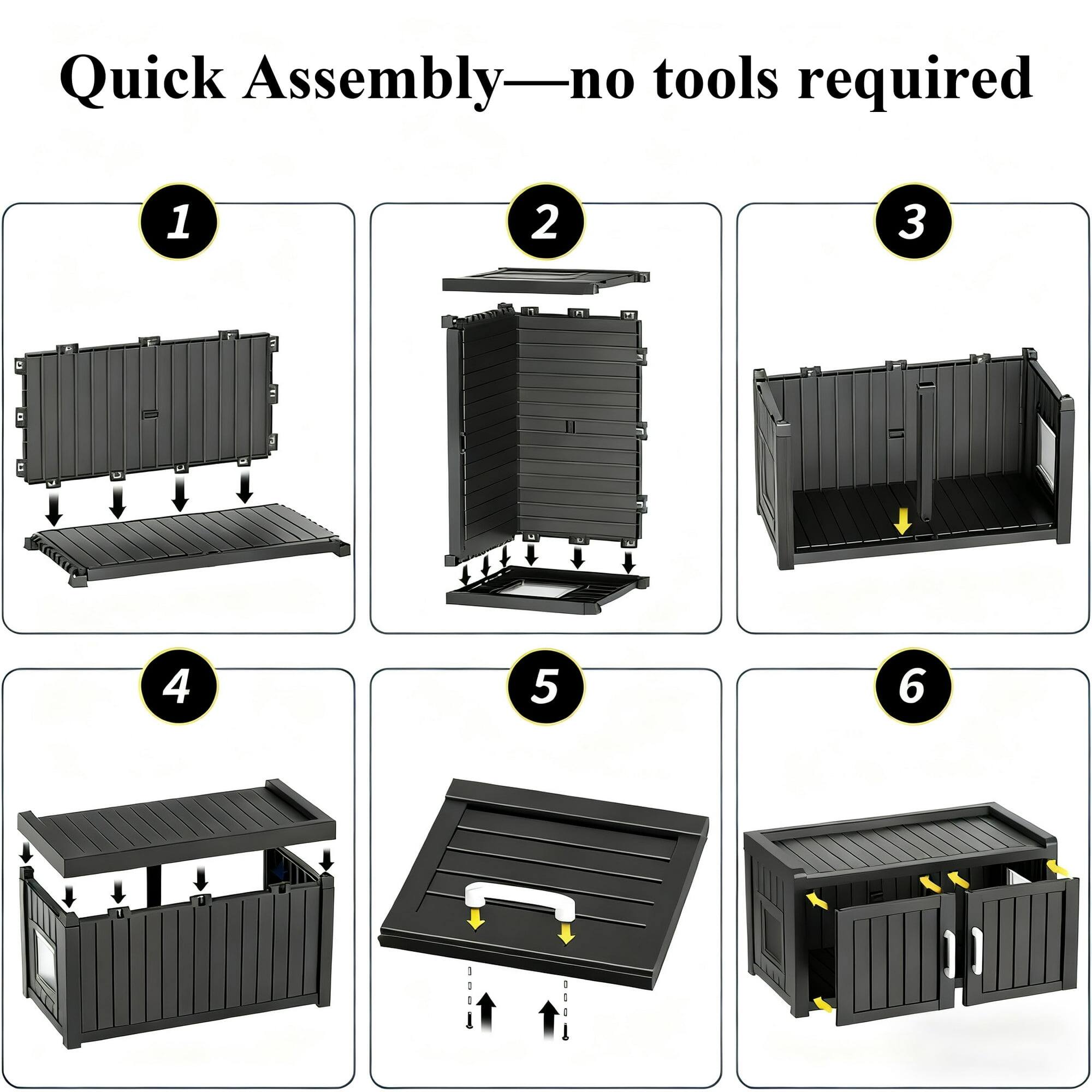 Quick Assembly—no tools required

1  
2  
3  
4  
5  
6