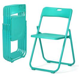 Winado - 6PCS Plastic Folding Chairs Portable Commercial Seat for Outdoor Indoor Events, Dinning, Wedding, Party, Office, Camping - Mint Green