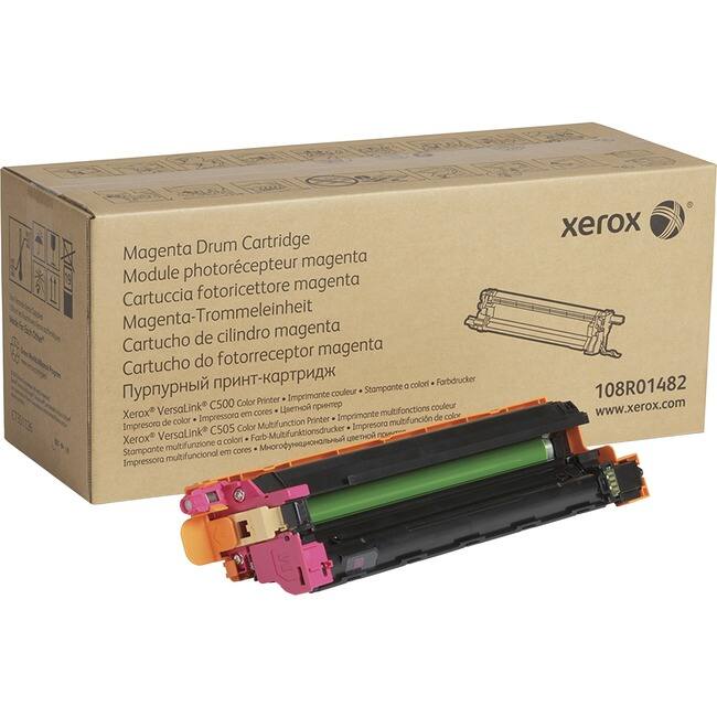 Magenta Drum Cartridge  
Module photorécepteur magenta  
Cartuccia fotoricettore magenta  
Magenta-Trommelmeinheit  
Cartucho de cilindro magenta  
Cartucho de fotorreceptor magenta  

Xerox® VersaLink C500 Color Printer  
Xerox® VersaLink C505 Color Printer  

108R01482  
www.xerox.com