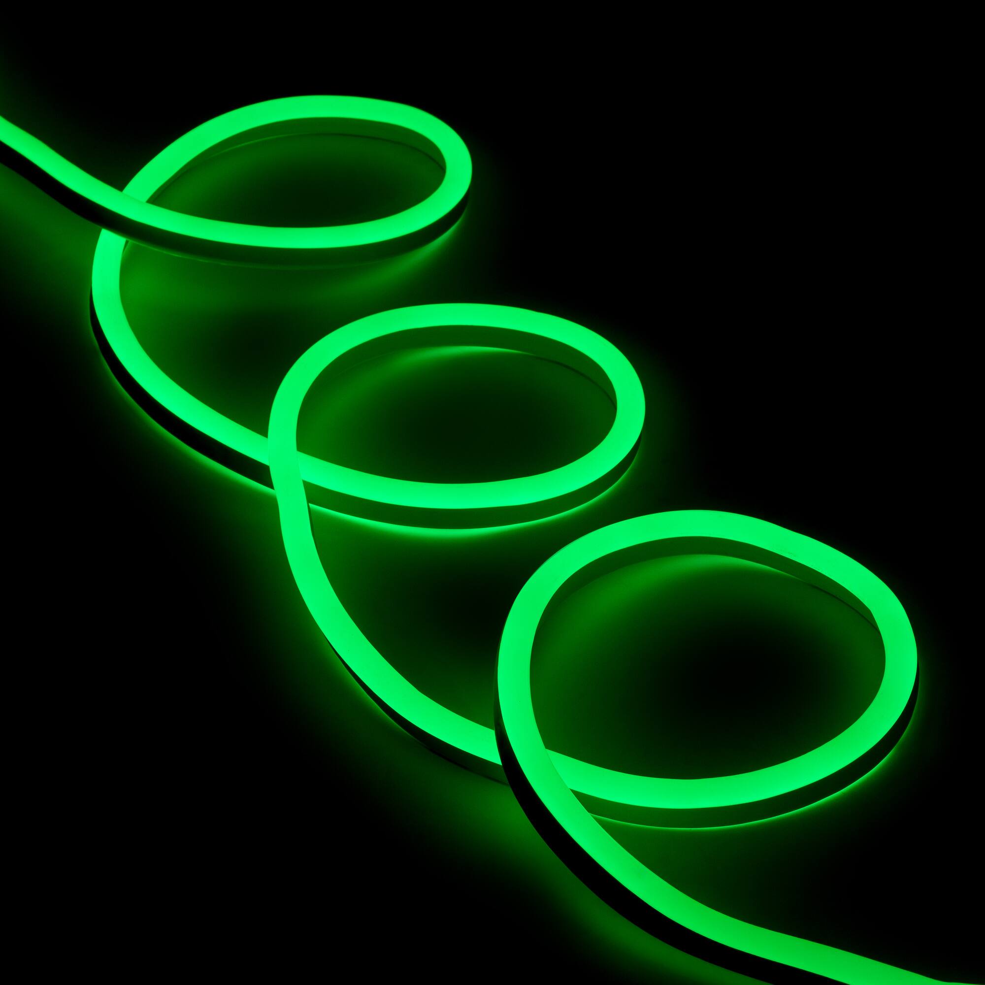 Front. Northlight - LED Commercial Grade Flexible Christmas Rope Lights - Green - 50' Clear Wire - Clear.
