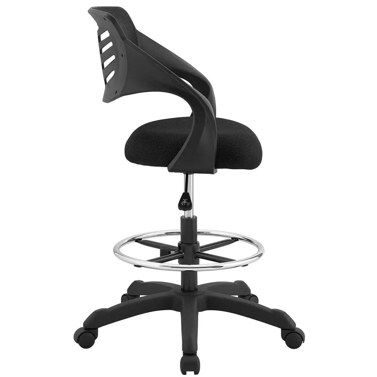 Back. Modway - Thrive Ergonomic Drafting Chair for Standing Desks - Orange.