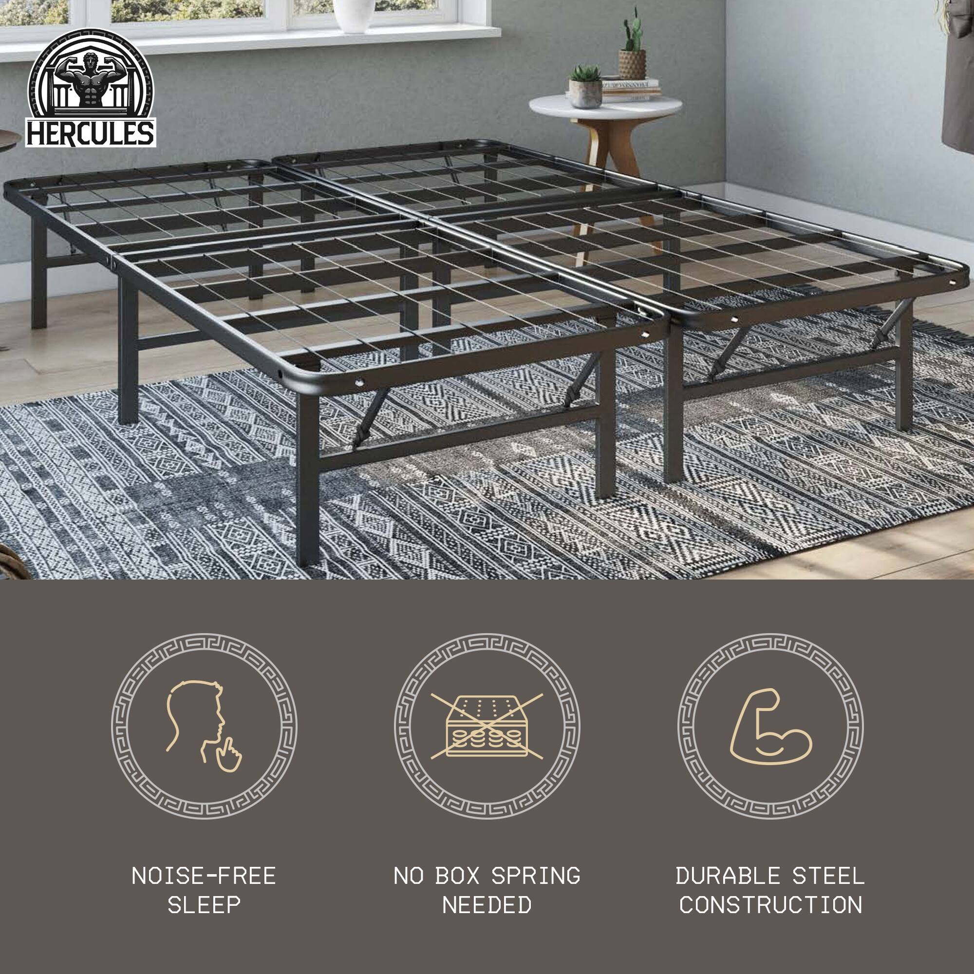 HERCULES G

- NOISE-FREE SLEEP
- NO BOX SPRING NEEDED
- DURABLE STEEL CONSTRUCTION