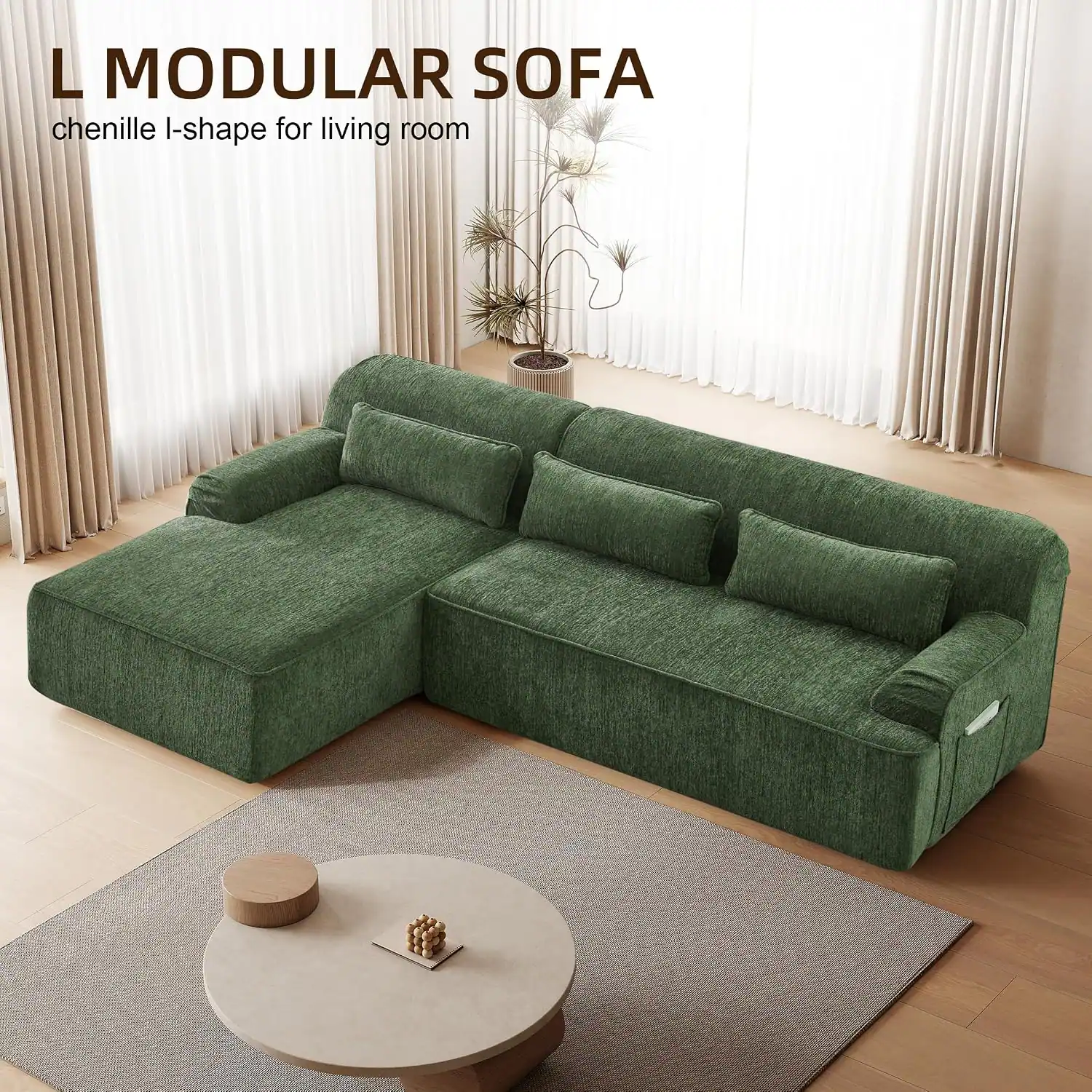 L MODULAR SOFA  
chenille I-shape for living room