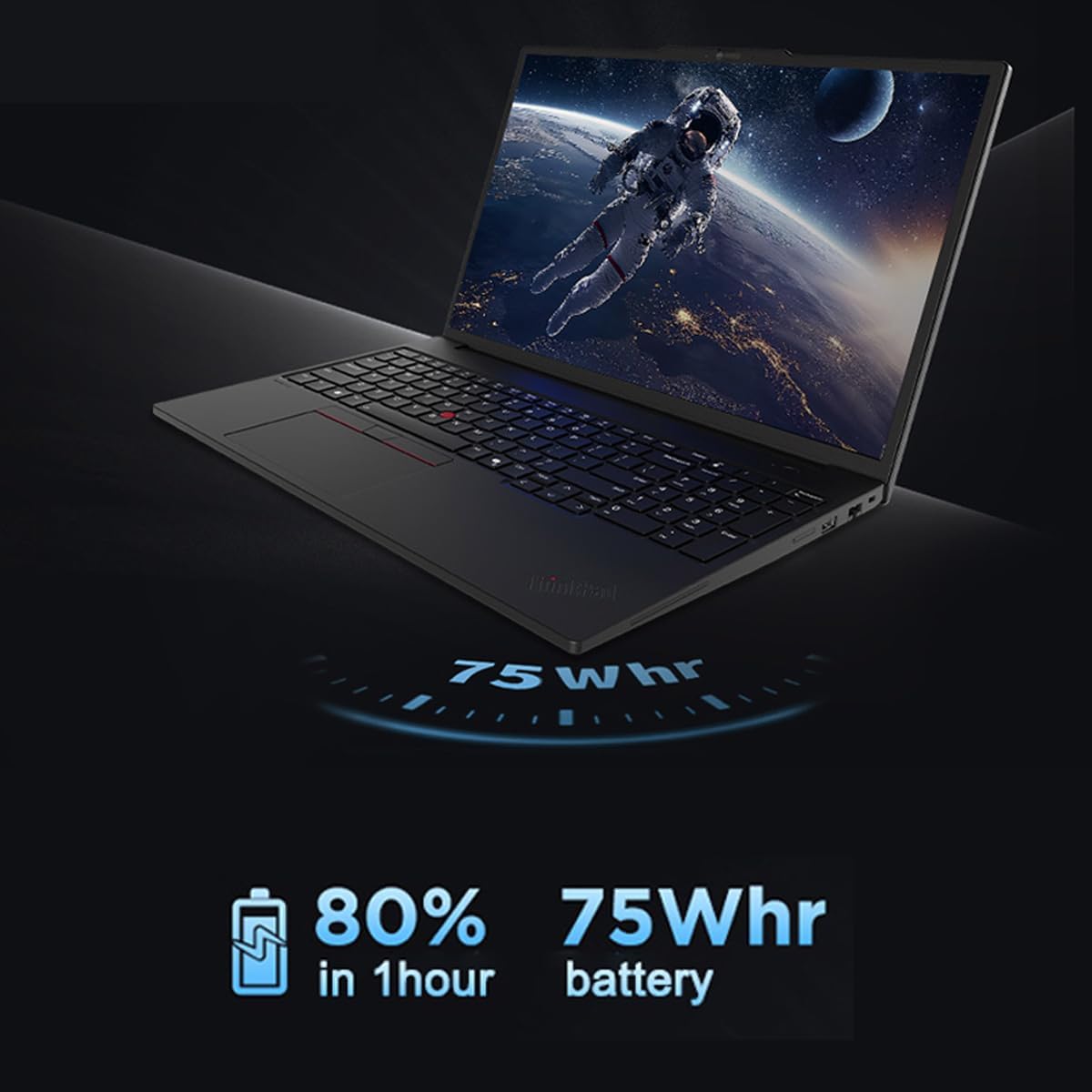 - 75Whr battery
- 80% in 1 hour