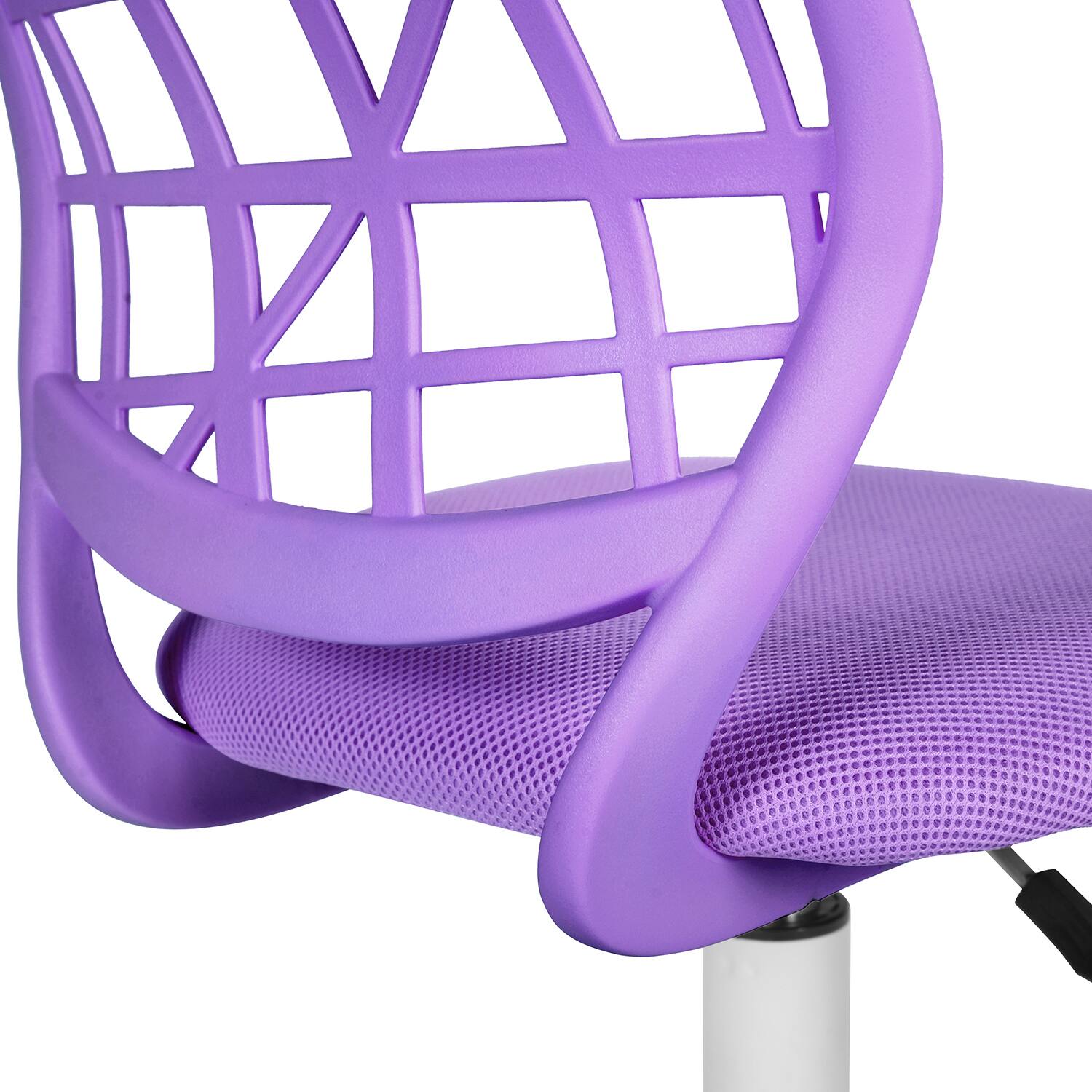 Alt View 5. Spaco - Spaco Modern Kids Desk Chair, Armless Adjustable Swivel Study Chair with Soft Mesh Cushion, Plastic Low Back for Teens - Purple.