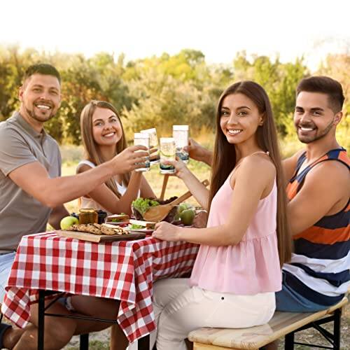 Alt View 7. NutriChef - 12.5oz Highball Drinking Glasses, Set of 4, Heavy Base, Tall Tumbler Glassware for Mixed Drinks, Dishwasher Safe - Clear.