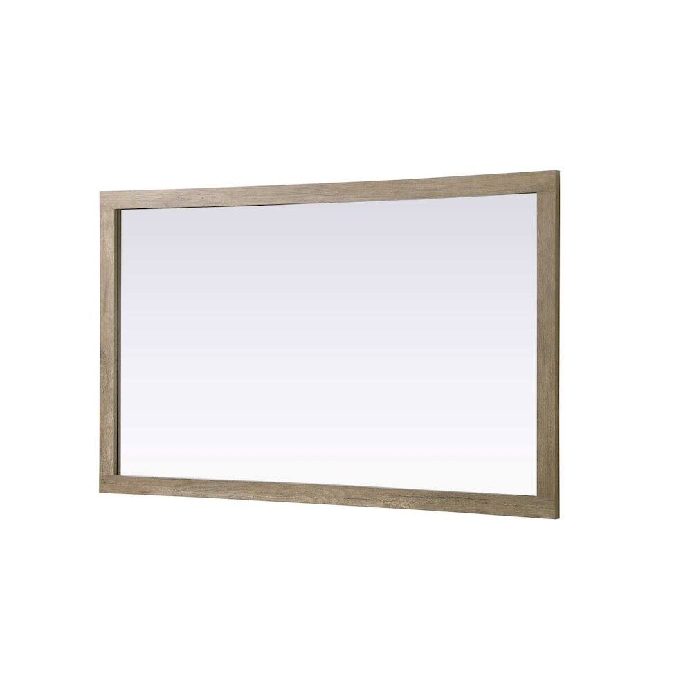 Back. Elegant Kitchen and Bath - Noah Wooden Rectangle Mirror 60 x 36 in Natural Oak - Natural Oak.