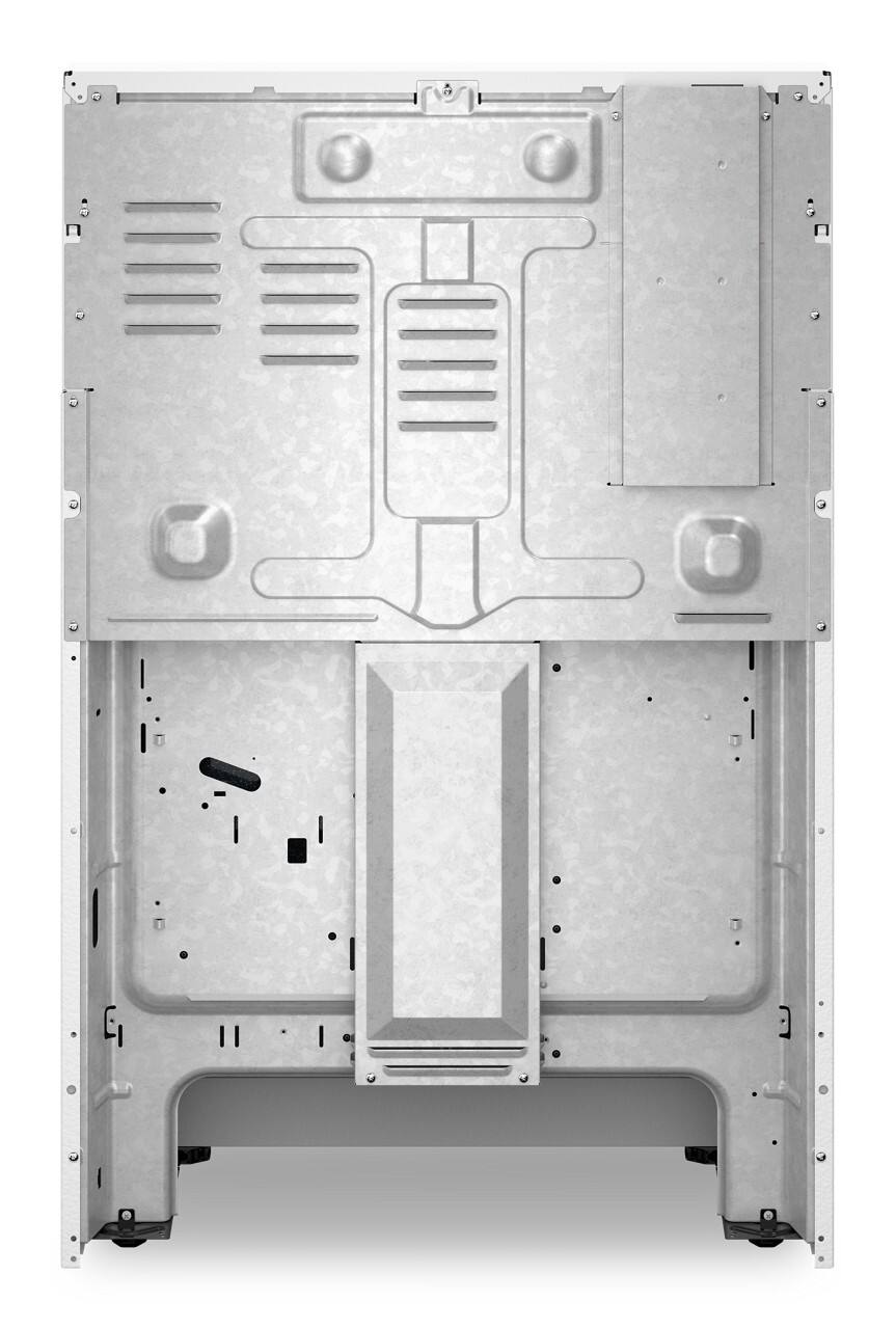 Back. Whirlpool - 5.3 Cu. Ft. Freestanding Electric Range with Air Cooking Technology and Steam Clean - White.
