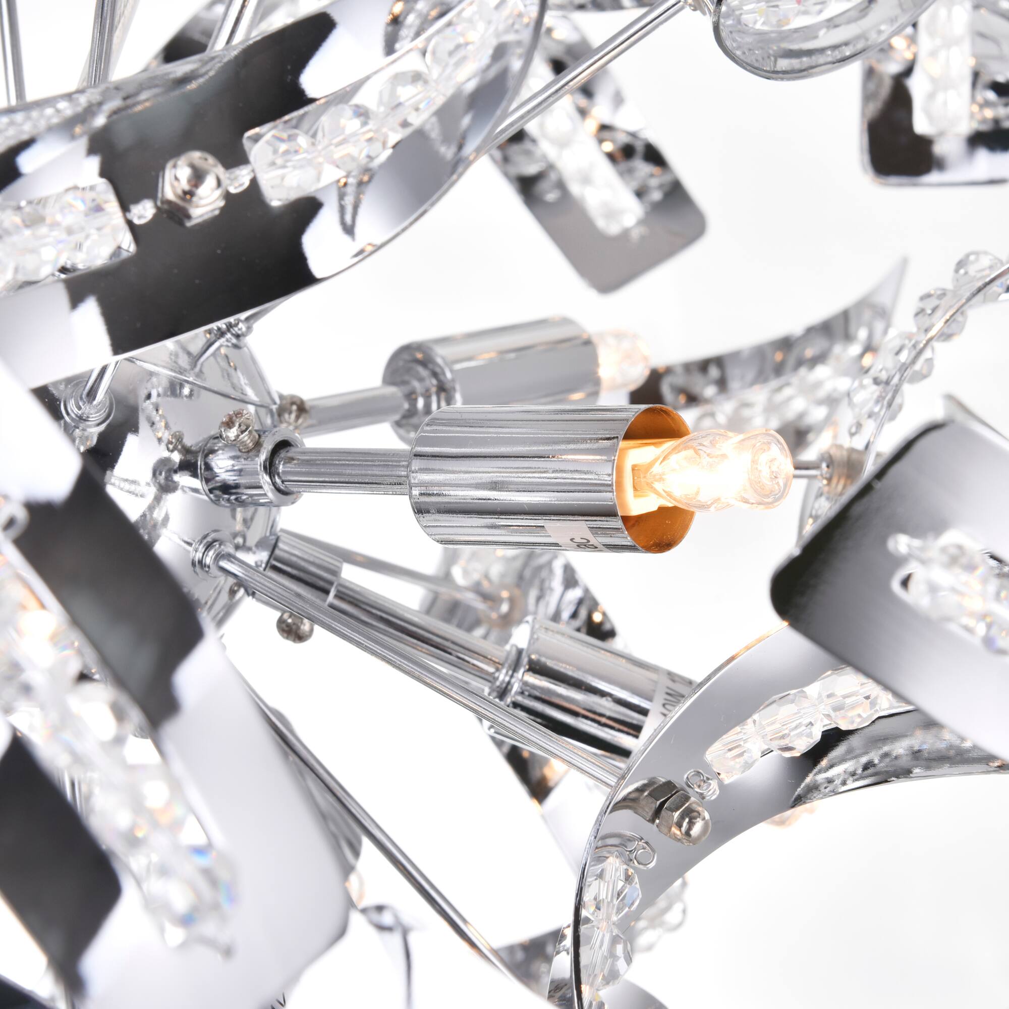 Back. CWI Lighting - Swivel 18 Light Chandelier With Chrome Finish - Chrome.