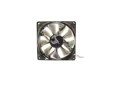 Front. Bluegears - b-PWM 90mm Black, Speed range 500-4000 RPM, Airflow at 88 CFM, 2 ball bearing, 4 pins PWM fan - Translucent Black.