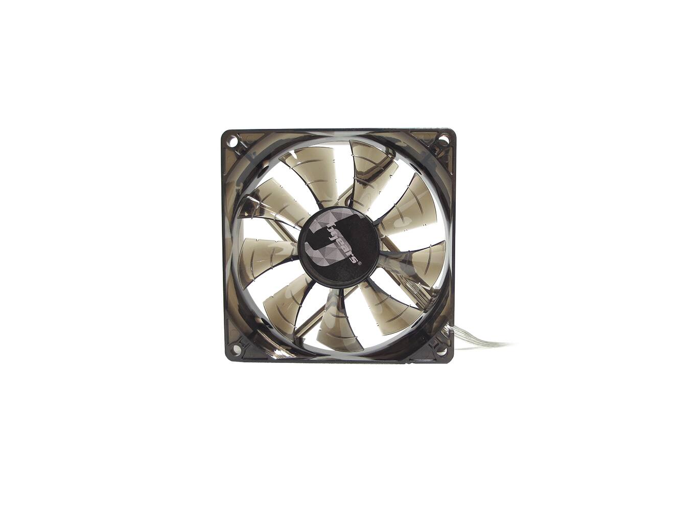 Front. Bluegears - b-PWM 90mm Black, Speed range 500-4000 RPM, Airflow at 88 CFM, 2 ball bearing, 4 pins PWM fan - Translucent Black.