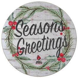 Jardine - Ball State Cardinals 20'' x 20'' Season's Greetings Circle - White