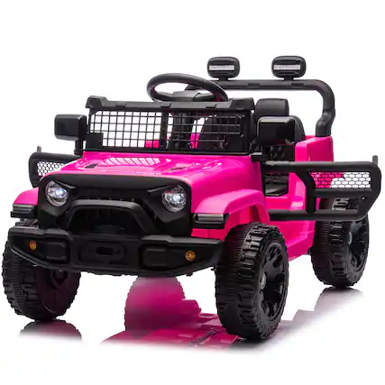 Front. Aukfa - 24V Kids Ride On Car - Parent Remote Control, 2WD, Bluetooth, LED Headlight, 1.86-3.11 MPH for Age 3+.