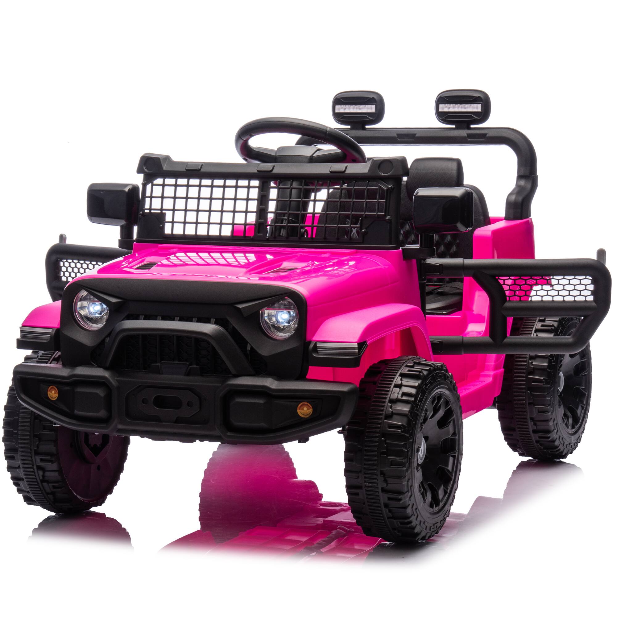 Front. Aukfa - 24V Kids Ride On Car - Parent Remote Control, 2WD, Bluetooth, LED Headlight, 1.86-3.11 MPH for Age 3+.
