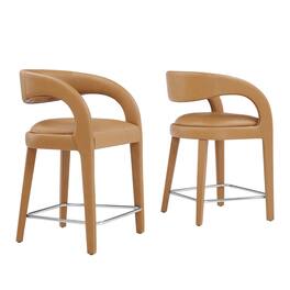 Pinnacle Vegan Leather Counter Stool Set of 2 by Modway - 0
