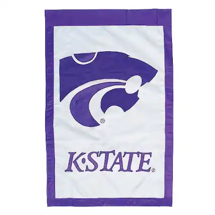 Front. Evergreen Decor - Kansas State Wildcats 28x44 Double Sided Banner Flag - Multi.