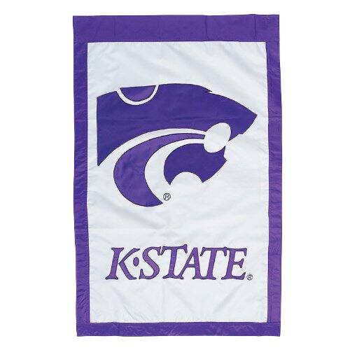 Front. Evergreen Decor - Kansas State Wildcats 28x44 Double Sided Banner Flag - Multi.