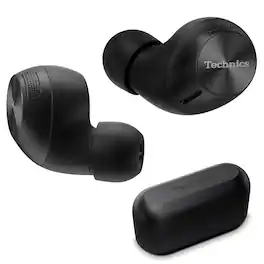 Technics - True Wireless Earbuds with Noise Cancelling and 3 Device Multipoint Connectivity - Black