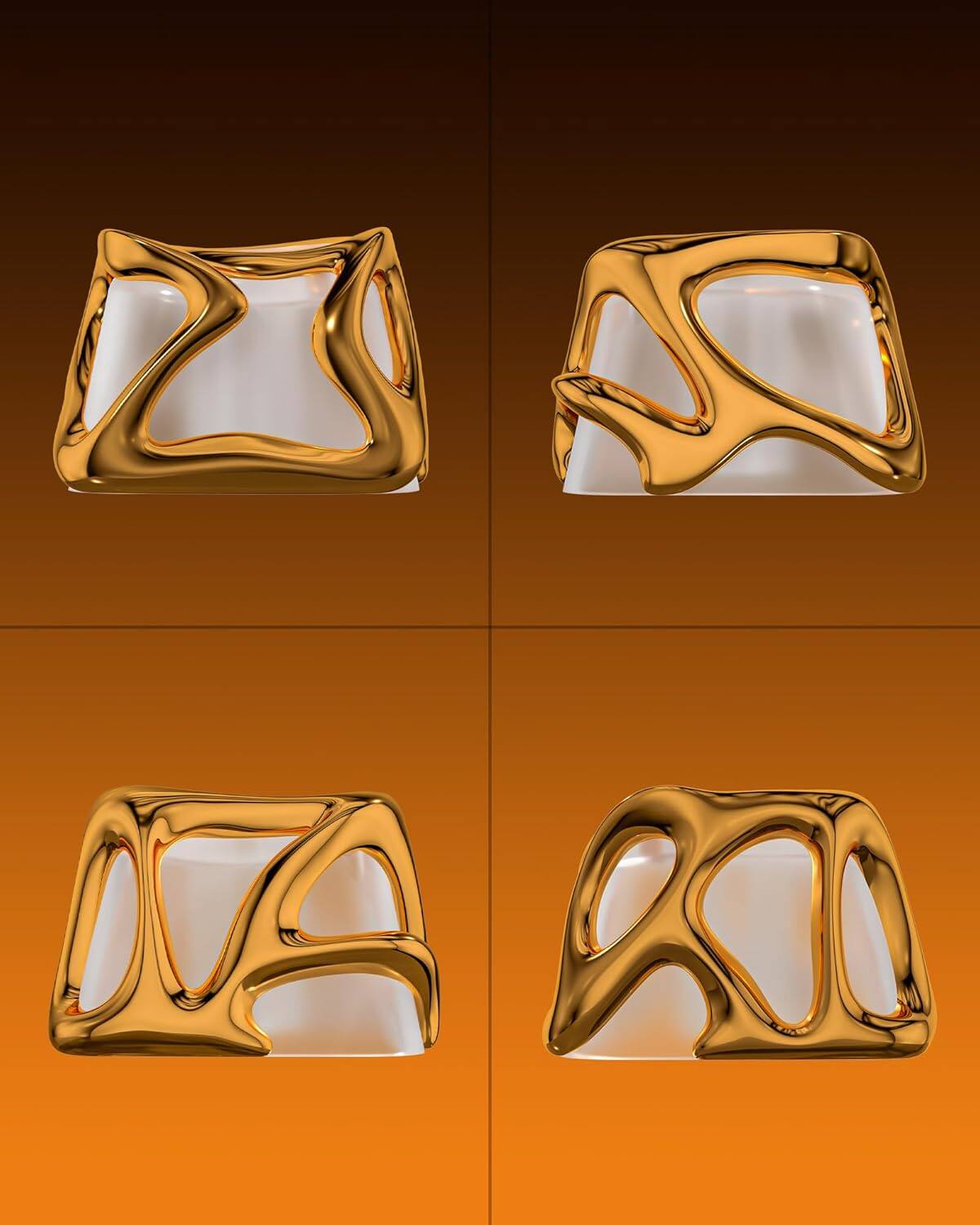 Alt View 2. Womier - 1U Metal Translucent Keycaps for Mechanical Keyboard,Transparent Keyboard caps Shine Through,only 1pcs - Gold.