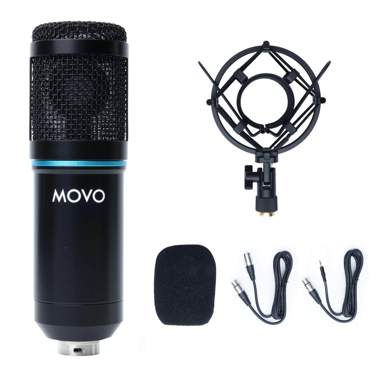 MOVO - PC-M6 Universal Cardioid Condenser Podcast Microphone with XLR and 3.5mm