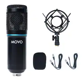 MOVO - PC-M6 Universal Cardioid Condenser Podcast Microphone with XLR and 3.5mm