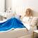 Alt View 18. Costway - 50'' x 60'' Heated Blanket Throw Reversible Flannel & Sherpa Blanket - Blue.