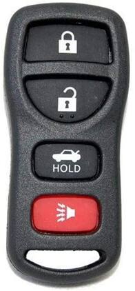 HQRP - Remote Key Fob Shell Case 4-Button Compatible with Nissan Altima Maxima 350Z Armada Sentra - Black