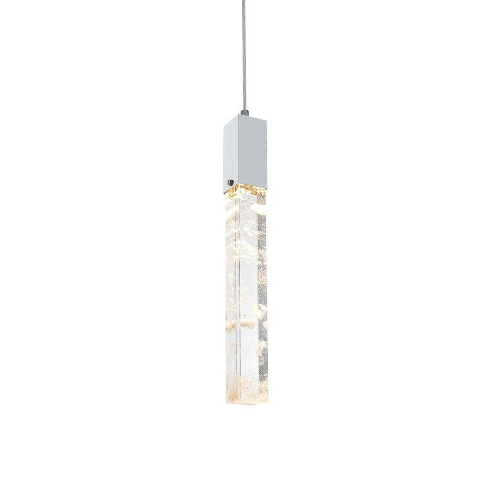 Back. Elegant Lighting - Aurora 5 inch Pendant in Chrome - Chrome And Clear.